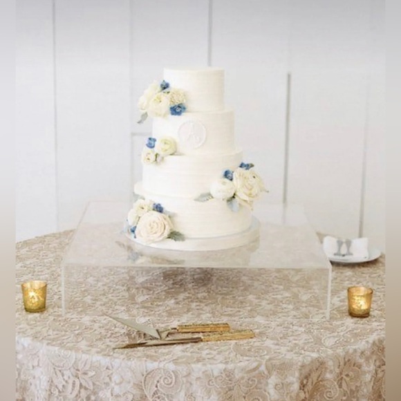 18x18 Clear Acrlic Cake Stand; Wedding Cake Riser - Picture 3 of 3